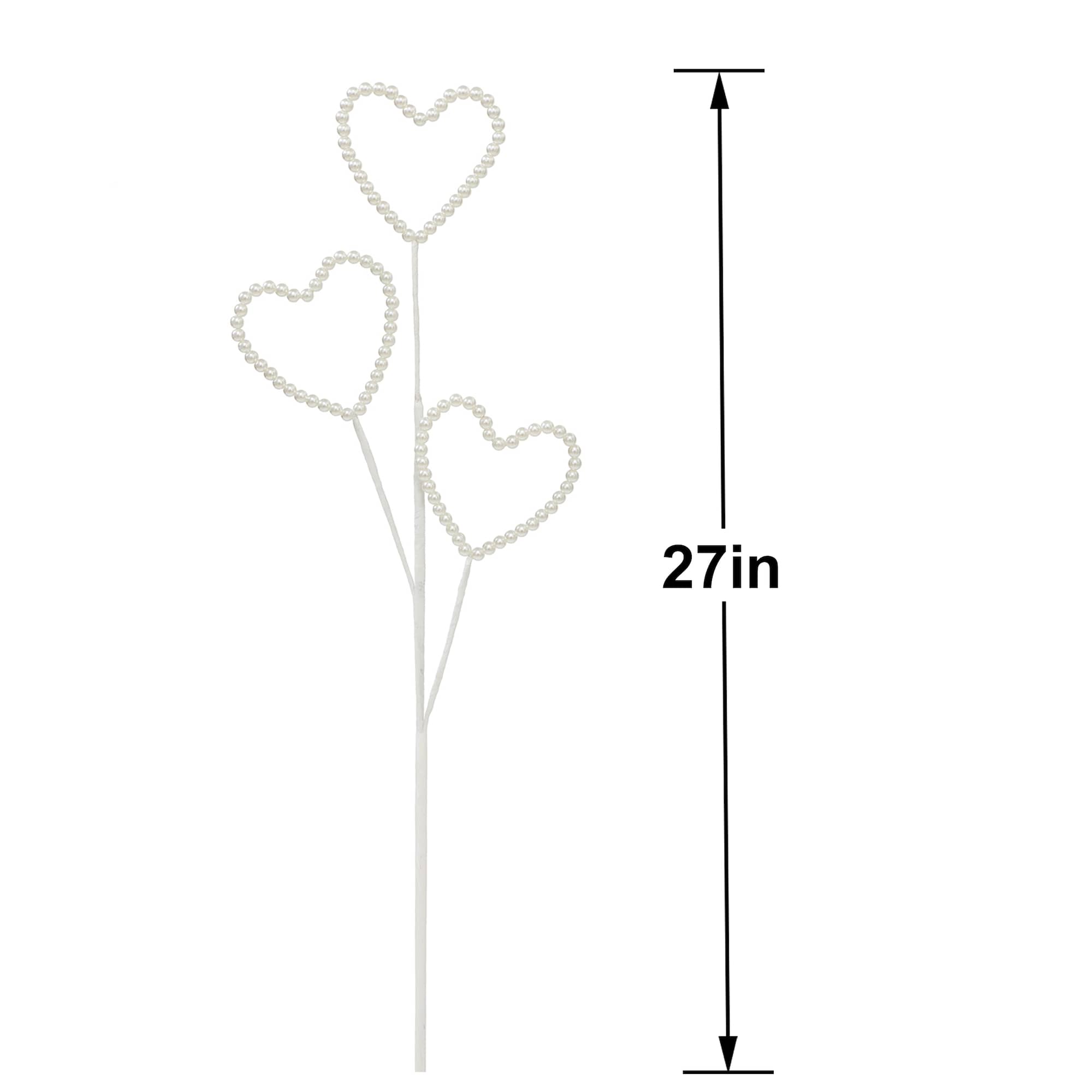 27" White Heart Stem by Ashland®